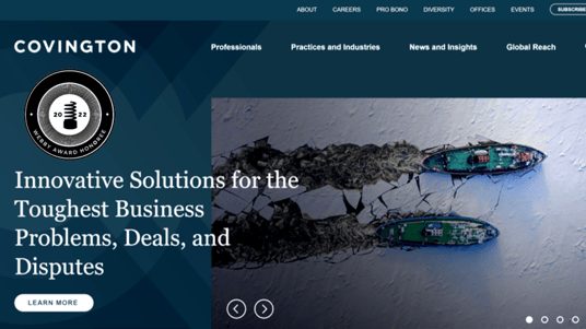 Covington LinkedIn Webby award Post