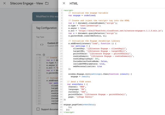 Google Tag Structure Example