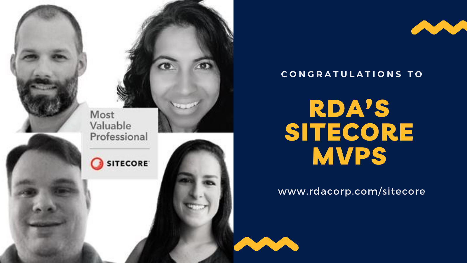 RDA's Baumgartner, Natchez, McAndrew and Rolle Named Sitecore MVP