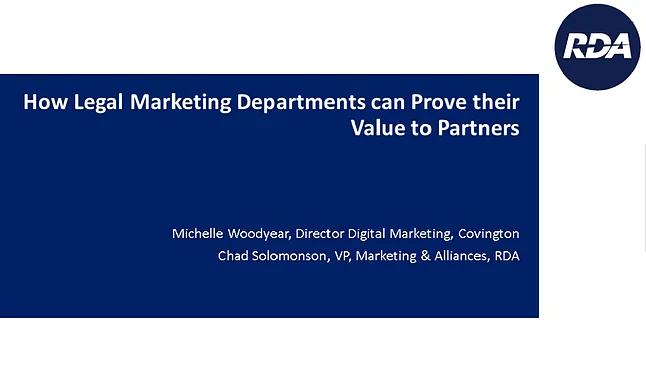 HOW LEGAL MARKETERS CAN PROVE THEIR VALUE TO PARTNERS